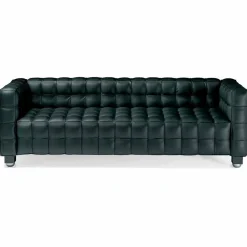 Viadurini Italian Sofas Moderne Sofas-3-Sitzer-Sofa aus hochwertigem Made in Italy Leder mit Steppeffekt - Vesuv