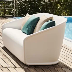 Viadurini in the Garden Gartensofas-2-Sitzer-Sofa für den Außenbereich aus farbigem Polyethylen Made in Italy - Juli