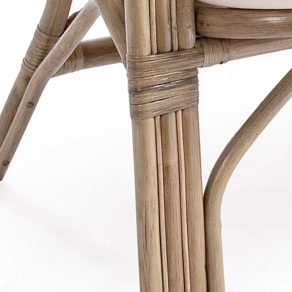 Viadurini in the Garden Gartensofas-2-Sitzer-Sofa für den Garten in weißen Rattan-Kissen - Maurizia