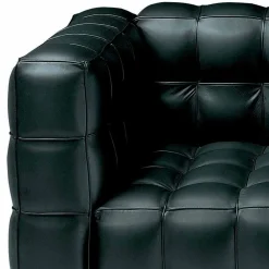 Viadurini Italian Sofas Moderne Sofas-2-Sitzer-Sofa mit Bezug aus Leder in Steppoptik Made in Italy - Vesuvio