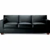 Viadurini Italian Sofas Moderne Sofas-3-Sitzer-Sofa mit Lederbezug und Nussbaumfüßen Made in Italy - Alessandria