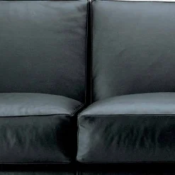 Viadurini Italian Sofas Moderne Sofas-3-Sitzer-Sofa mit Lederbezug und Nussbaumfüßen Made in Italy - Alessandria