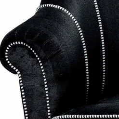 Viadurini Italian Sofas Moderne Sofas-3-Sitzer-Sofa mit Samtbezug und weißen Nähten Made in Italy - Caster