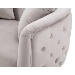 Viadurini Italian Sofas Moderne Sofas-2-Sitzer-Sofa mit Samtbezug und Eisenfüßen - Annetta