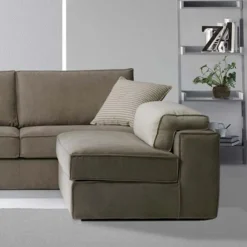 Viadurini Living Moderne Sofas-3-Sitzer-Sofa mit umkehrbarem Halbinsel-Sessel Made in Italy - Elsass