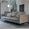 Viadurini Living Moderne Sofas-3-Sitzer-Wohnzimmersofa aus Leder, Holz und Metall Made in Italy - Bizzarro