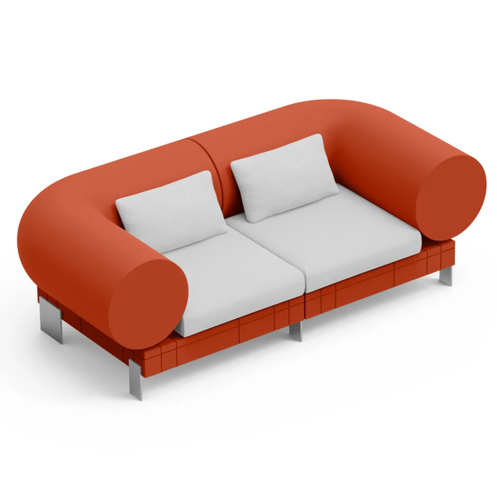 Viadurini Living Moderne Sofas-2-Sitzer-Wohnzimmersofa aus Polyethylen in verschiedenen Farben - Orbis