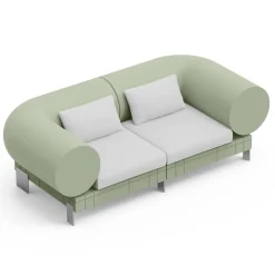 Viadurini Living Moderne Sofas-2-Sitzer-Wohnzimmersofa aus Polyethylen in verschiedenen Farben - Orbis