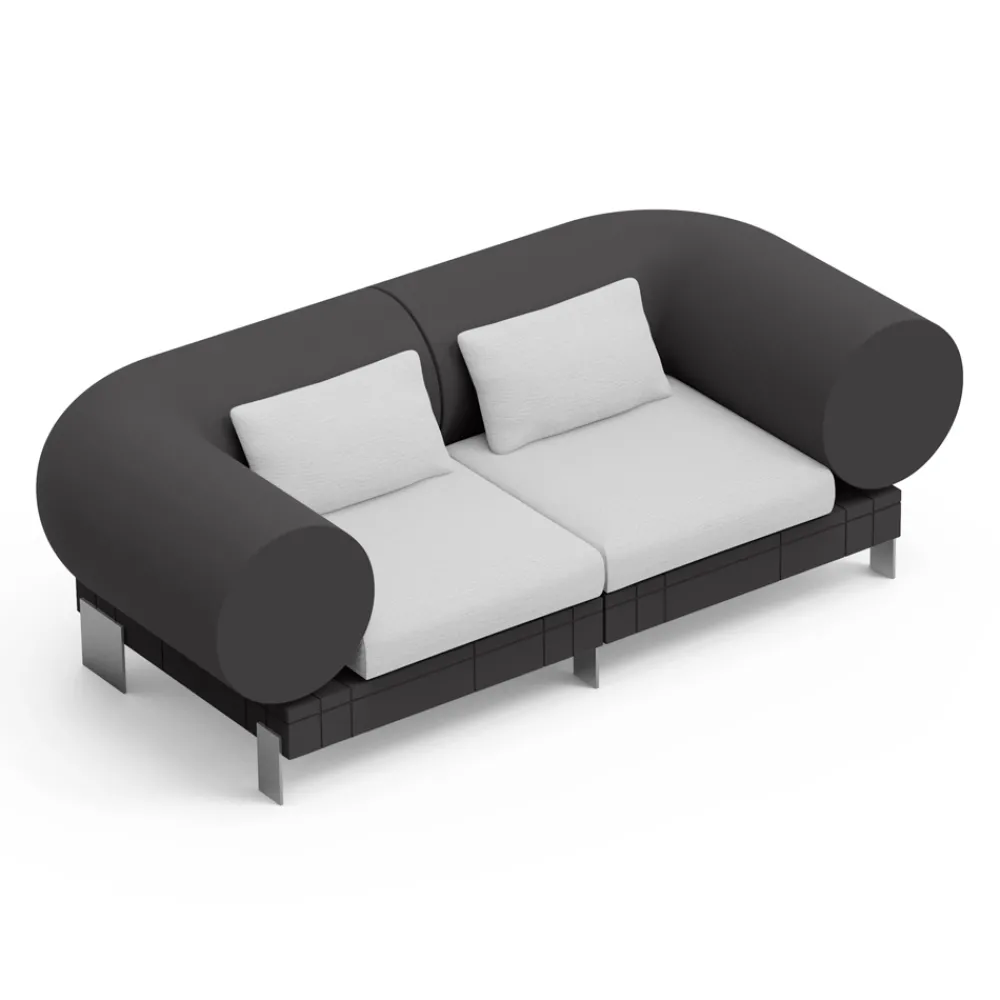 Viadurini Living Moderne Sofas-2-Sitzer-Wohnzimmersofa aus Polyethylen in verschiedenen Farben - Orbis