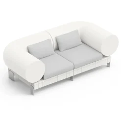 Viadurini Living Moderne Sofas-2-Sitzer-Wohnzimmersofa aus Polyethylen in verschiedenen Farben - Orbis