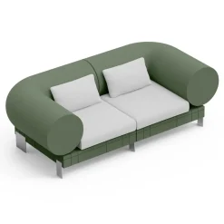 Viadurini Living Moderne Sofas-2-Sitzer-Wohnzimmersofa aus Polyethylen in verschiedenen Farben - Orbis