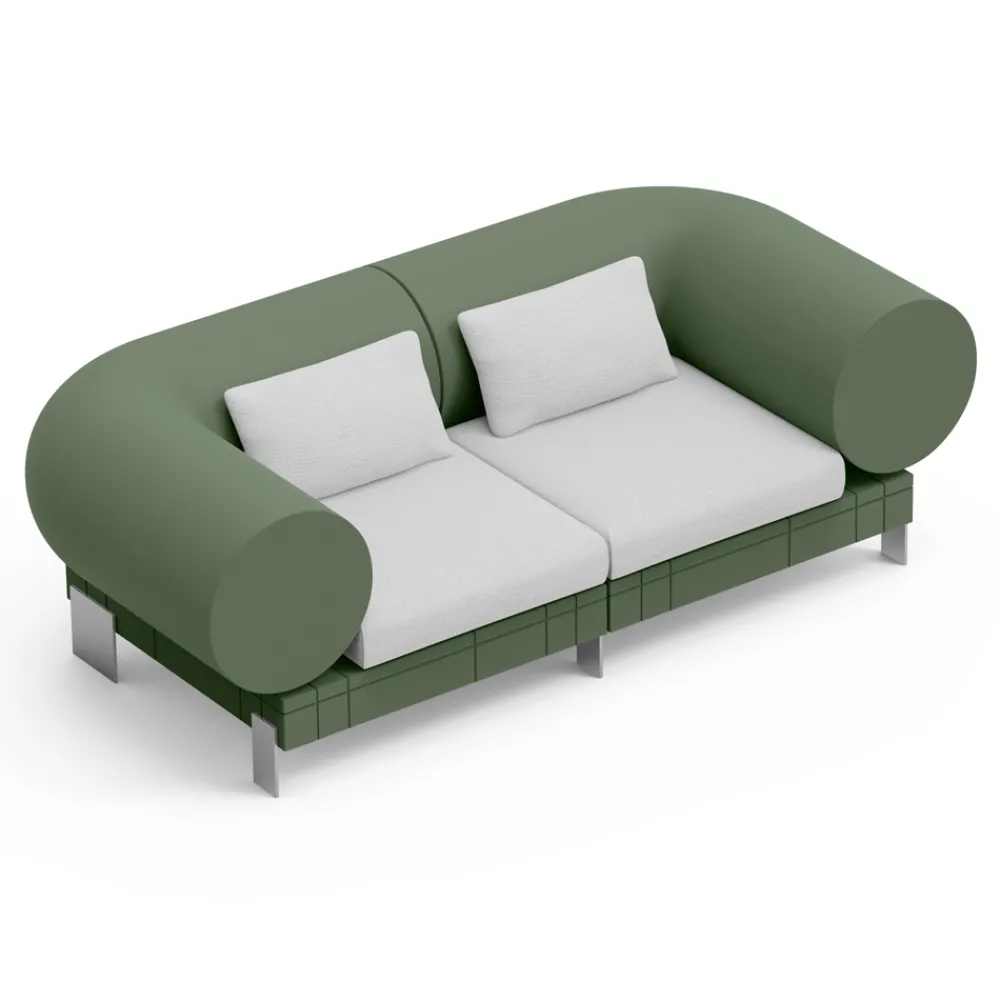 Viadurini Living Moderne Sofas-2-Sitzer-Wohnzimmersofa aus Polyethylen in verschiedenen Farben - Orbis