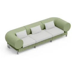 Viadurini Living Moderne Sofas-3-Sitzer-Wohnzimmersofa aus Polyethylen in verschiedenen Farben - Orbis
