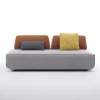 Viadurini Living Moderne Sofas-2-Sitzer-Wohnzimmersofa aus grauem Stoff mit Made in Italy-Bordüre - Ardenne