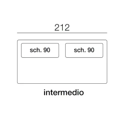 Viadurini Living Moderne Sofas-2-Sitzer-Wohnzimmersofa aus grauem Stoff mit Made in Italy-Bordüre - Ardenne