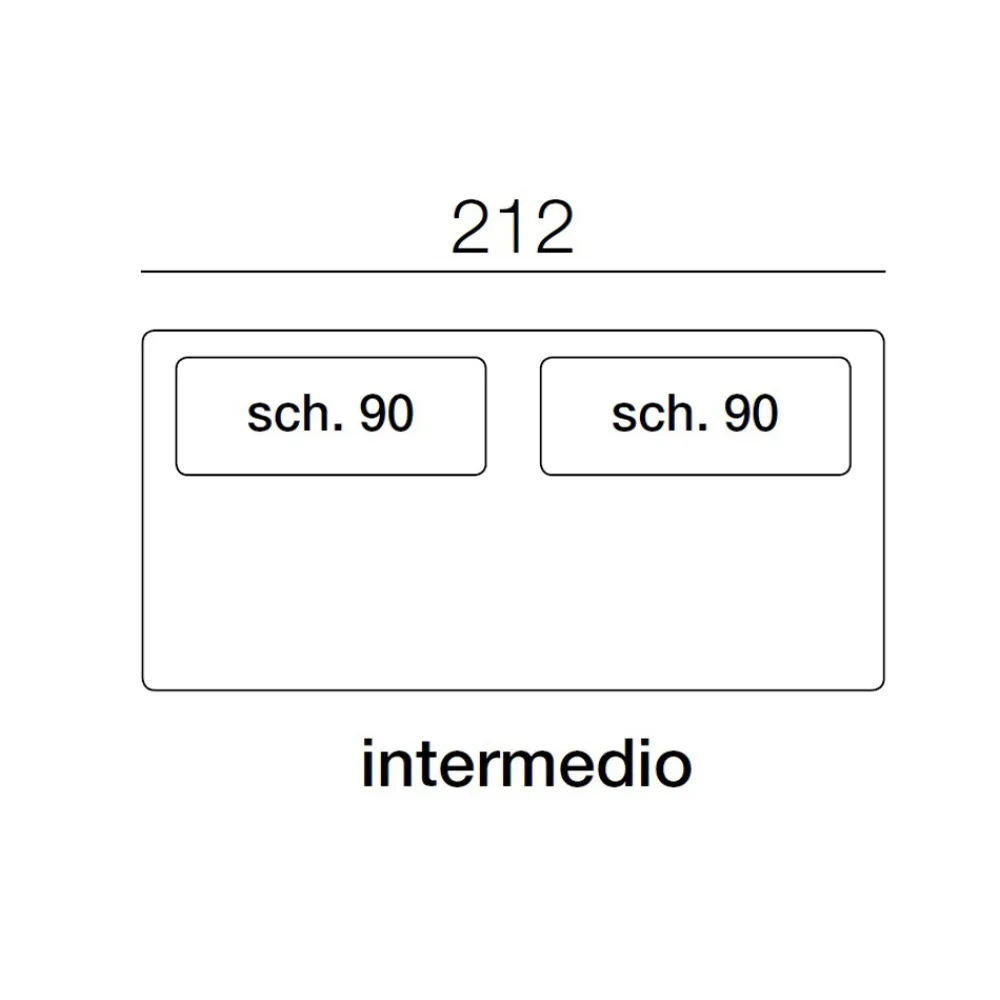 Viadurini Living Moderne Sofas-2-Sitzer-Wohnzimmersofa aus grauem Stoff mit Made in Italy-Bordüre - Ardenne