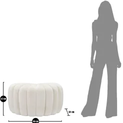 Viadurini Living Sitzsäcke|Sitzsäcke-Sitzpuff mit Außenbezug aus Stoff und Struktur aus Holz - Shell