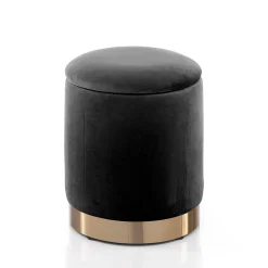 Viadurini Living Sitzsäcke|Sitzsäcke-Sitzpuff mit Bezug aus Mikrofaserstoff mit Samteffekt und goldener Basis - Abruzzen