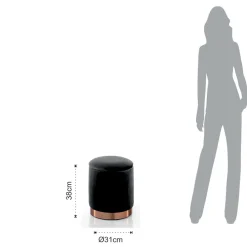 Viadurini Living Sitzsäcke|Sitzsäcke-Sitzpuff mit Bezug aus Mikrofaserstoff mit Samteffekt und goldener Basis - Abruzzen