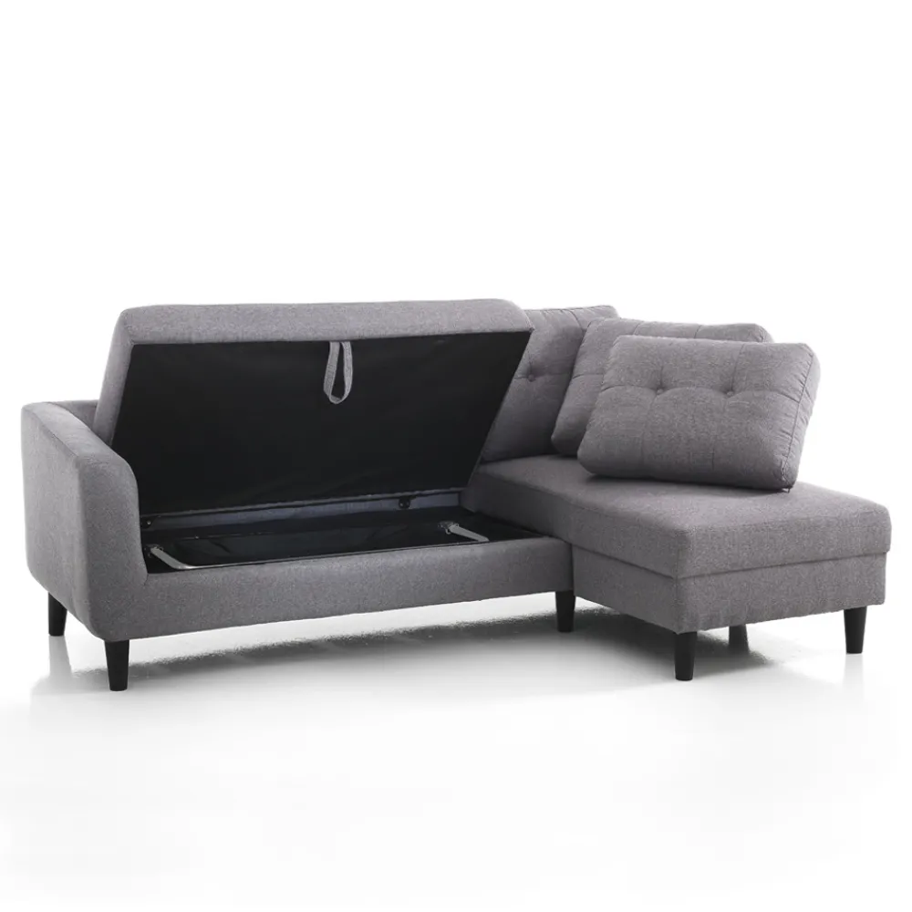 Viadurini Living Moderne Schlafsofas-Sofa mit ausklappbarem Bettelement unter der Sitzfläche – Nickel