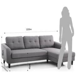 Viadurini Living Moderne Schlafsofas-Sofa mit ausklappbarem Bettelement unter der Sitzfläche – Nickel