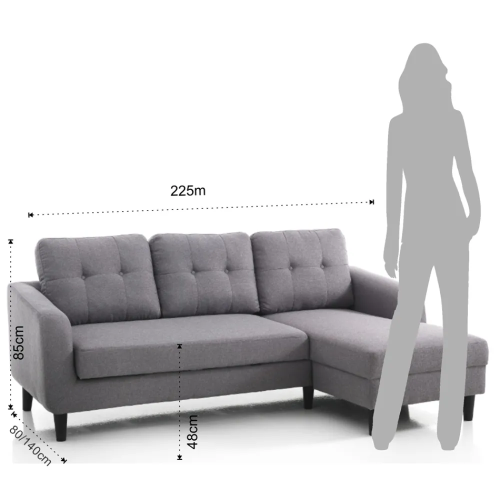 Viadurini Living Moderne Schlafsofas-Sofa mit ausklappbarem Bettelement unter der Sitzfläche – Nickel