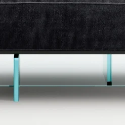 Viadurini Living Moderne Sofas-Sofa mit extraklarem Glassockel und Stoffsitz, hergestellt in Italien – Rory