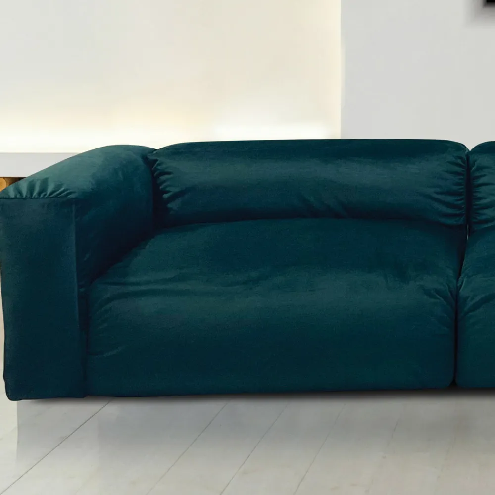 Viadurini Living Moderne Sofas-Sofa mit Innenhalbinsel aus expandiertem Polyurethan - Buffo