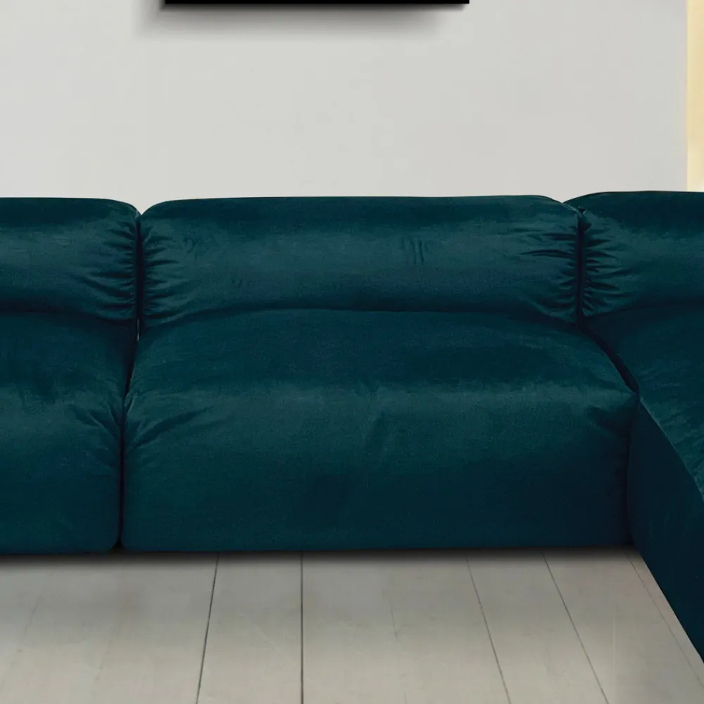 Viadurini Living Moderne Sofas-Sofa mit Innenhalbinsel aus expandiertem Polyurethan - Buffo