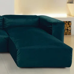 Viadurini Living Moderne Sofas-Sofa mit Innenhalbinsel aus expandiertem Polyurethan - Buffo