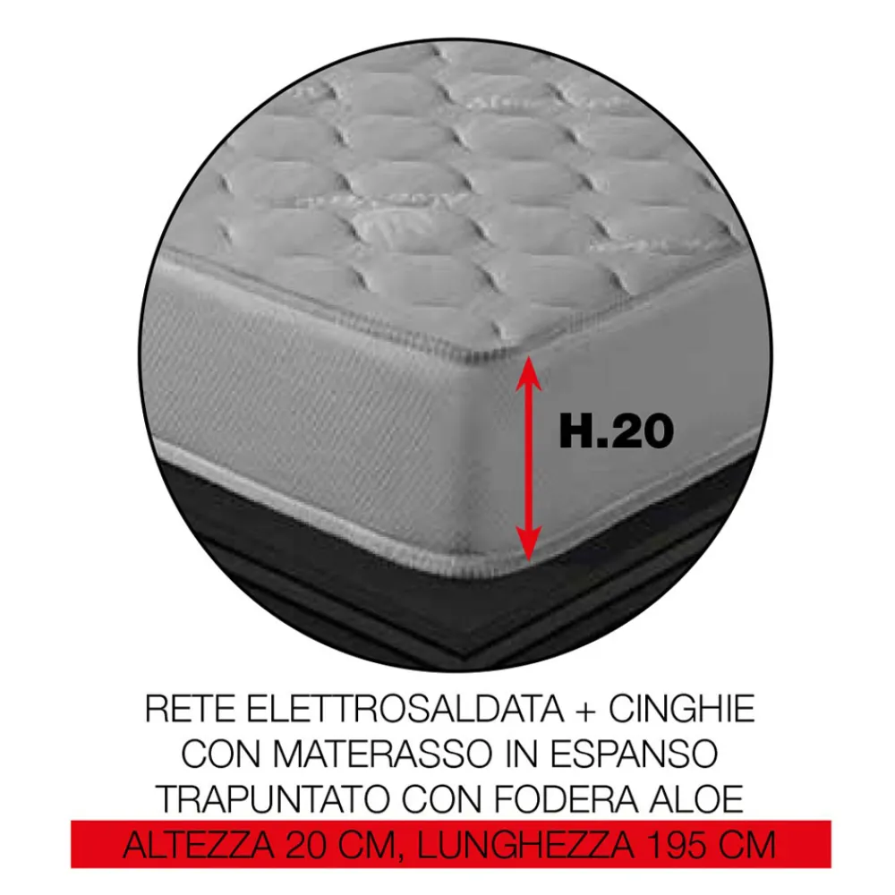 Viadurini Living Moderne Schlafsofas-Sofa umwandelbar in 2- oder 3-Sitzer Bett Stoff Made in Italy - Geneviev