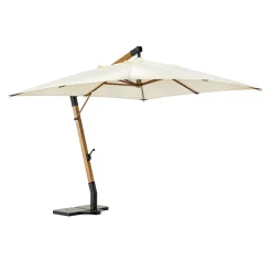 Viadurini in the Garden Gartenschirm-Sonnenschirm aus Holz und Ecru 3x4 Polyester, Homemotion - Passmore