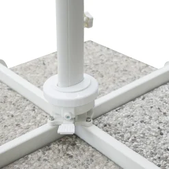 Viadurini in the Garden Gartenschirm-Sonnenschirm aus Polyester mit weißer Aluminiumstruktur - Zinica