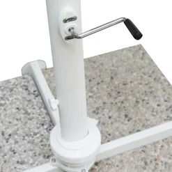 Viadurini in the Garden Gartenschirm-Sonnenschirm aus Polyester mit weißer Aluminiumstruktur - Zinica