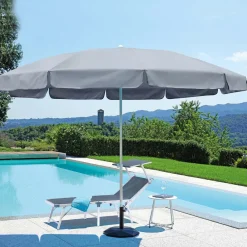 Viadurini in the Garden Gartenschirm-Sonnenschirm mit Stoffbezug und Aluminiumstruktur - Adrielle