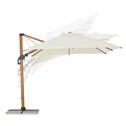Viadurini in the Garden Gartenschirm-Sonnenschirm, 3x3 in Aluminium mit beiger Polyesterabdeckung - Leano