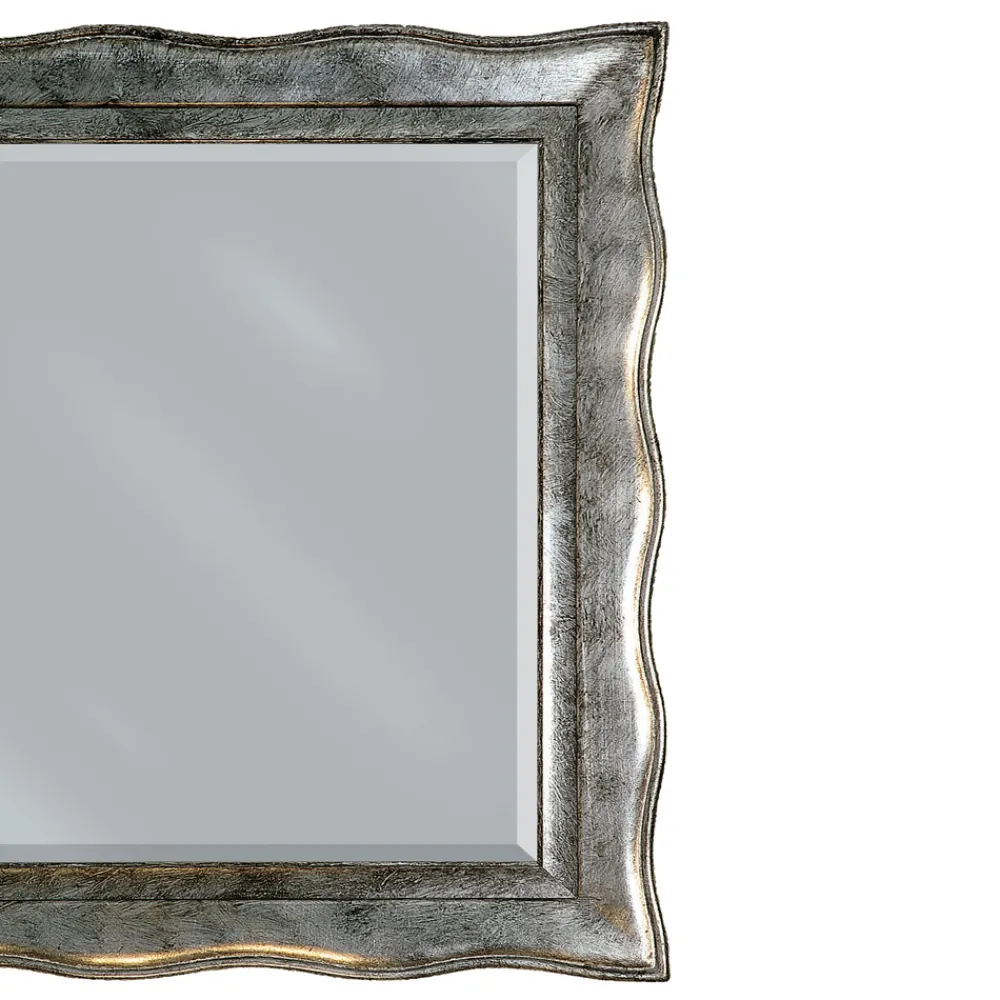Viadurini Classic Wandspiegel-Spiegel aus Blattsilber und geschliffenem Spiegel, hergestellt in Italien – Rongo