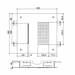Viadurini Taps Duschköpfe-Stahldecke Duschkopf mit Doppelstrahl Made in Italy - Quinto