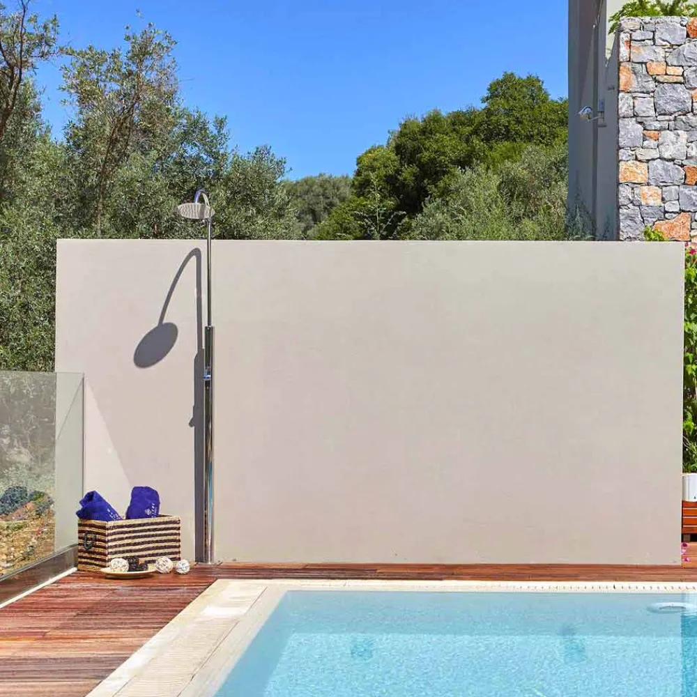 Viadurini in the Garden Gartendusche-Stahl-Gartendusche mit zeitgesteuertem Wasserhahn Made in Italy - Norton