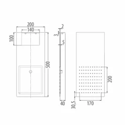 Viadurini Taps Duschköpfe-Stahlwandduschkopf mit Doppelstrahl Made in Italy - Cartesio