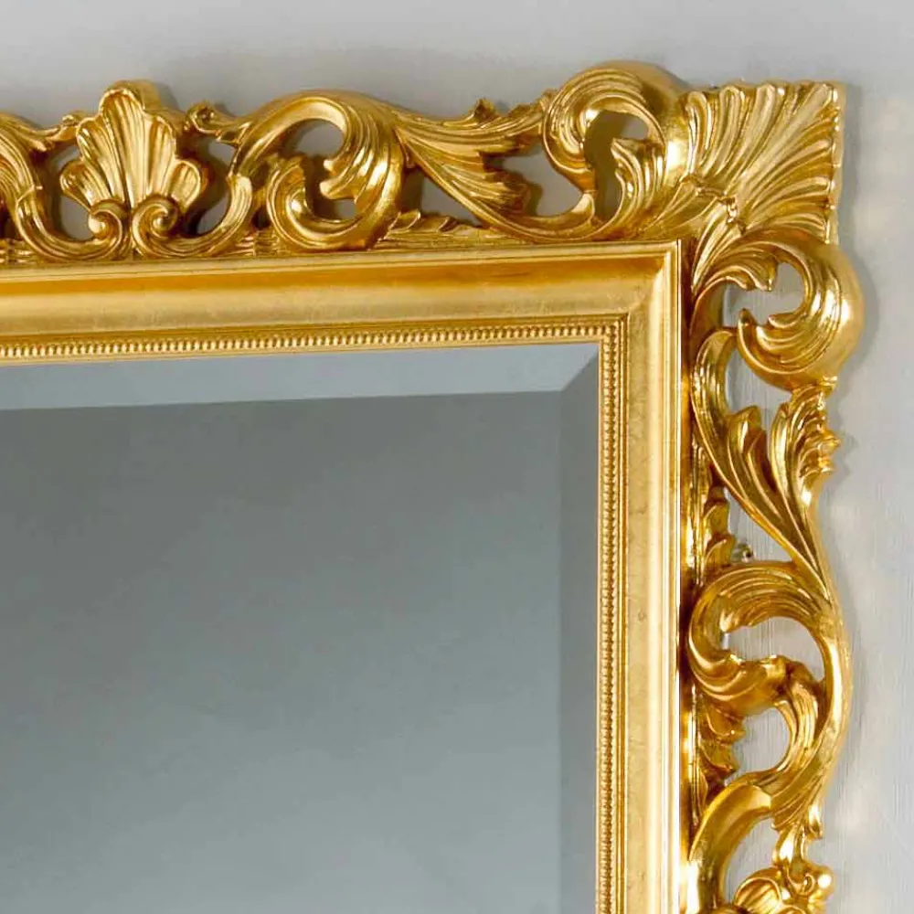 Viadurini Classic Standspiegel|Wandspiegel-Stand und Wandspiegel im Stilmix Blattgold Mata