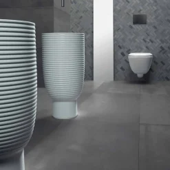 Viadurini Bathroom Keramikwaschbecken-Standwaschbecken aus weißer oder farbiger Keramik Trabia