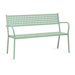 Viadurini in the Garden Gartenbänke-Stapelbare Außenbank mit Stahlarmlehne Made in Italy - Aberdeen