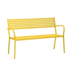 Viadurini in the Garden Gartenbänke-Stapelbare Außenbank mit Stahlarmlehne Made in Italy - Aberdeen