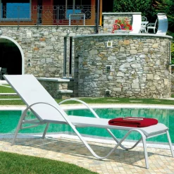 Viadurini in the Garden Sonnenliegen-Stapelbare Gartenliege aus Aluminium und Textilene - Spero
