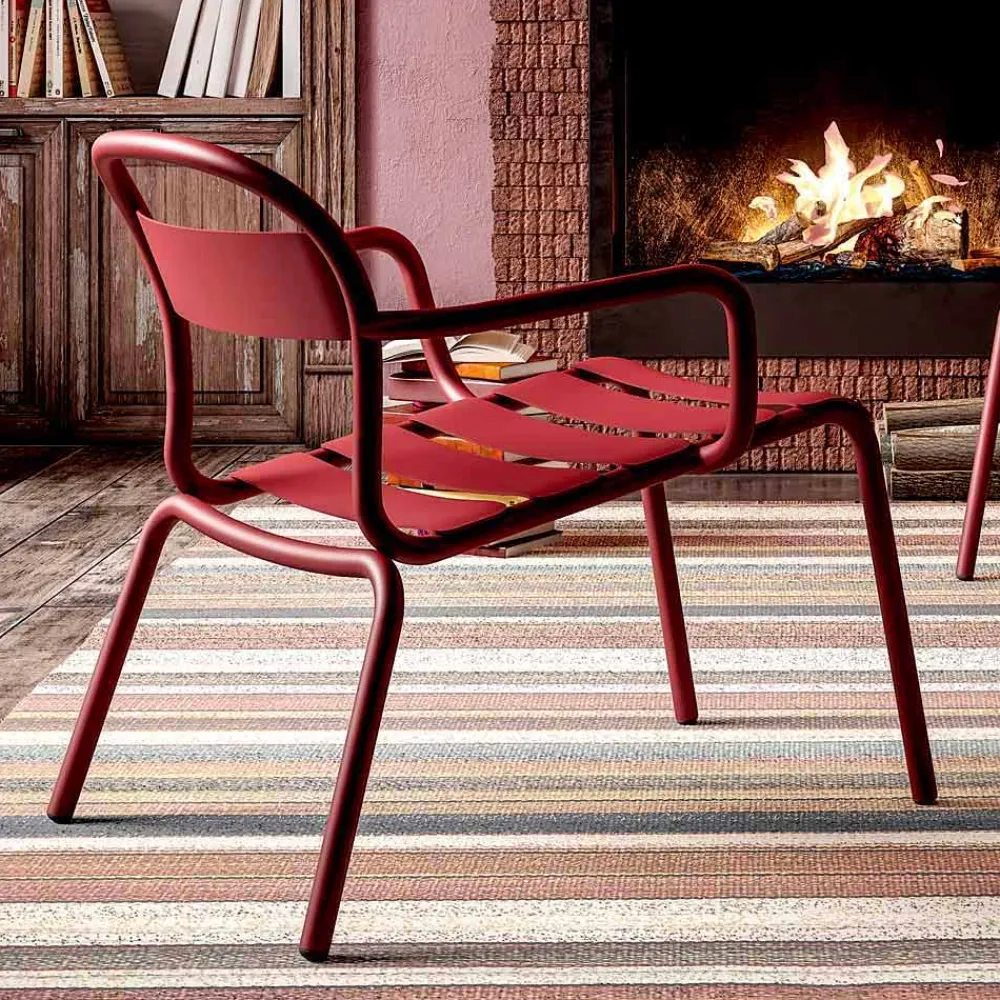 Viadurini in the Garden Sonnenliegen-Stapelbare Outdoor Chaise Longue aus Aluminium Made in Italy, 2 Stück - Shyla