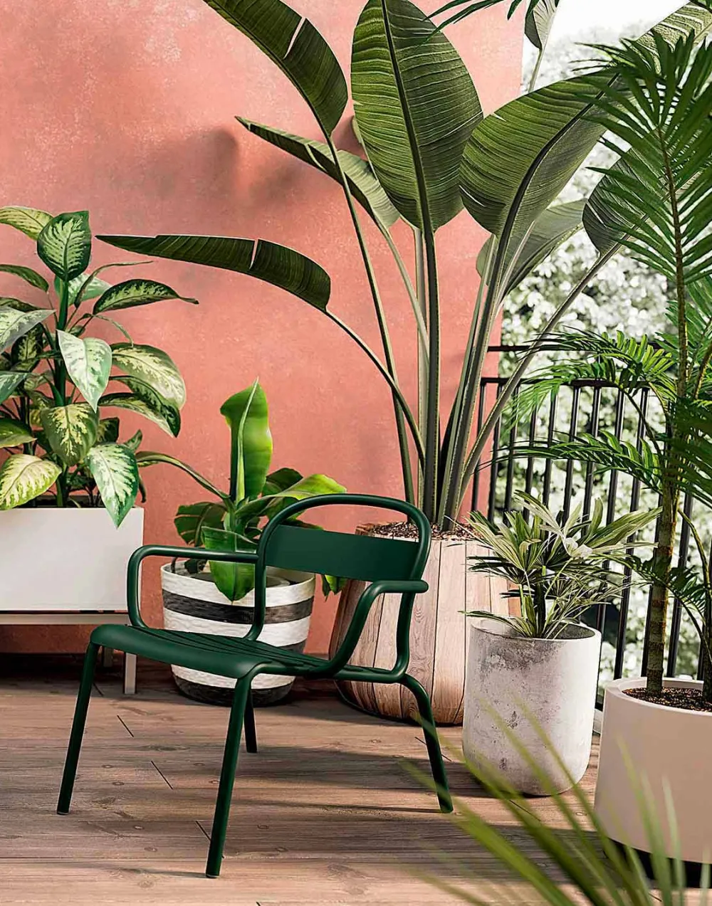 Viadurini in the Garden Sonnenliegen-Stapelbare Outdoor Chaise Longue aus Aluminium Made in Italy, 2 Stück - Shyla