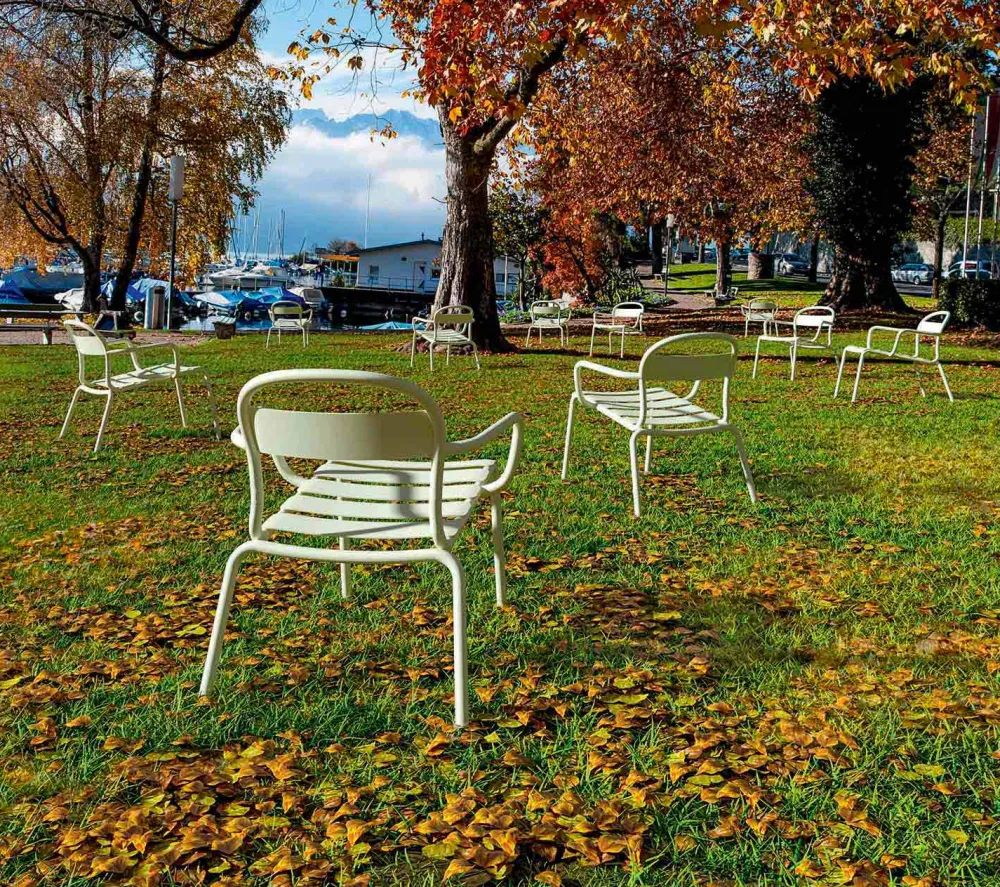 Viadurini in the Garden Sonnenliegen-Stapelbare Outdoor Chaise Longue aus Aluminium Made in Italy, 2 Stück - Shyla