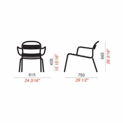 Viadurini in the Garden Sonnenliegen-Stapelbare Outdoor Chaise Longue aus Aluminium Made in Italy, 2 Stück - Shyla