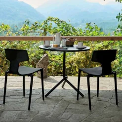 Viadurini in the Garden Gartenstühle Kunststoff-Stapelbare Stühle aus Polypropylen im Freien Hergestellt in Italien, 4 Stück - Claribel